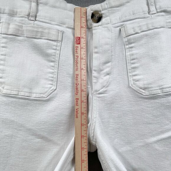 Anthropologie Pilcro Wide Leg Crop Jeans 18W The Skipper White High Rise Womens - Picture 12 of 15